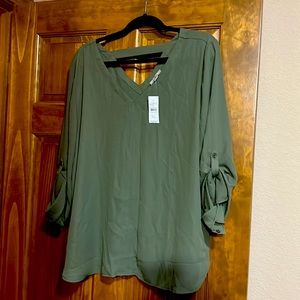 LOFT XL Sage green blouse